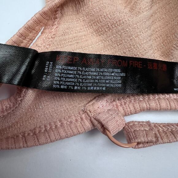 Out From Under Bralette Seamless Pink Metallic Coquette Lounge Balletcore Pastel - Picture 6 of 6